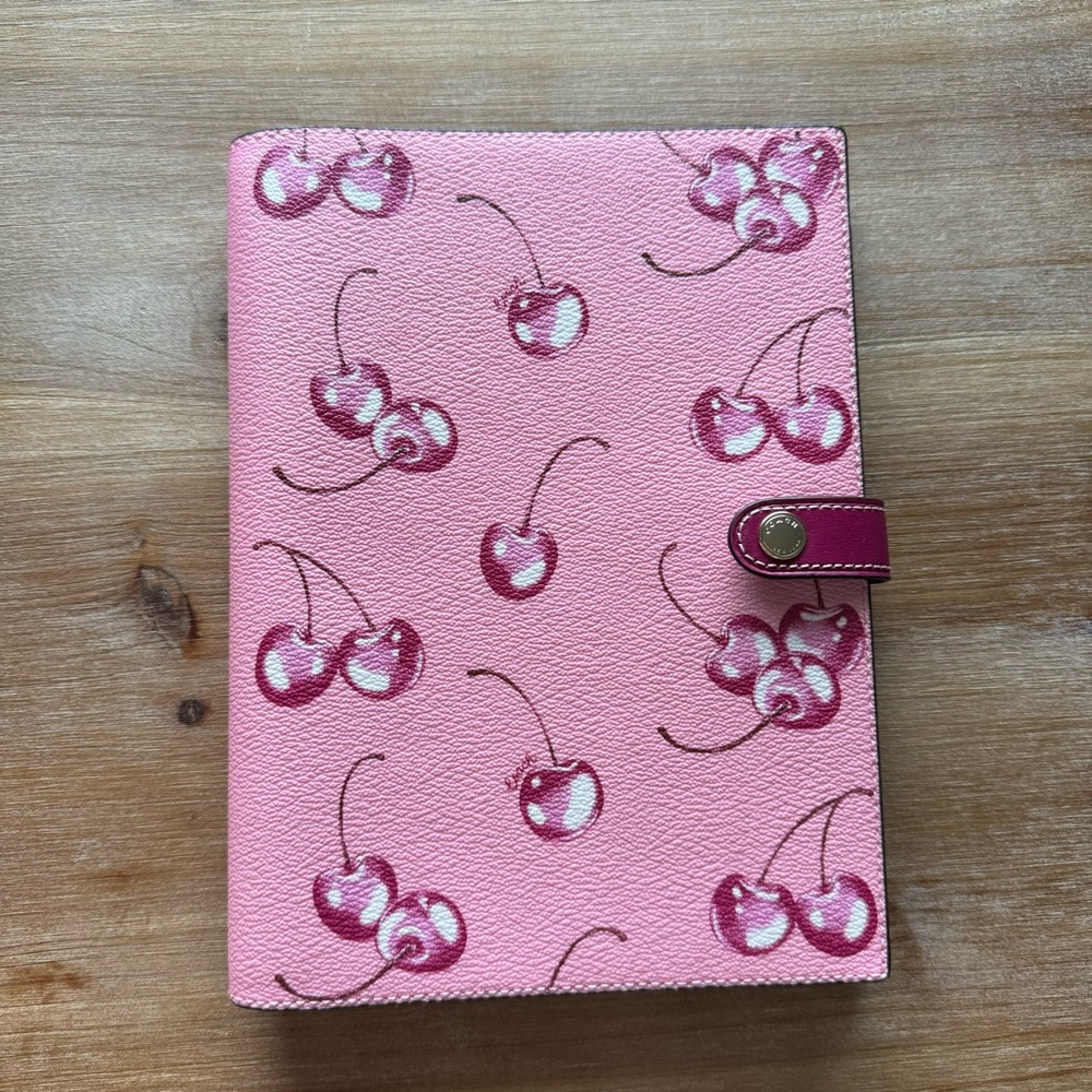 Coach Cherry Notebook NWOT